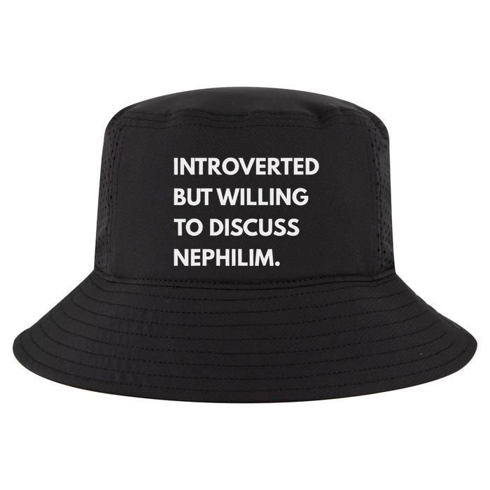 Introverted But Willing To Discuss Nephilim Cool Comfort Performance Bucket Hat