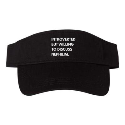 Introverted But Willing To Discuss Nephilim Valucap Bio-Washed Visor