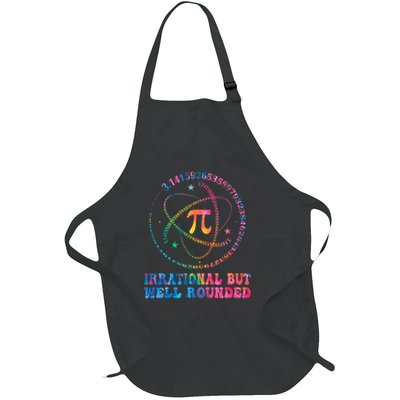 Irrational But Well Rounded Pi Day Math Geek Teacher Student Full-Length Apron With Pockets
