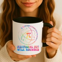 Irrational But Well Rounded Pi Day Math Geek Teacher Student Coffee Mug