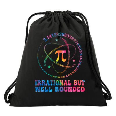 Irrational But Well Rounded Pi Day Math Geek Teacher Student Drawstring Bag