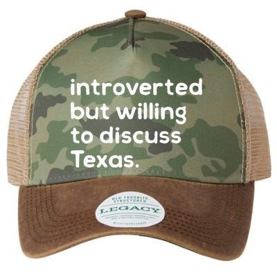 Introverted But Willing To Discuss Texas Funny Native Texan Legacy Tie Dye Trucker Hat