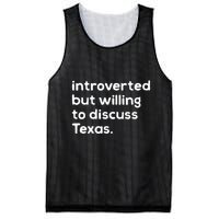 Introverted But Willing To Discuss Texas Funny Native Texan Mesh Reversible Basketball Jersey Tank