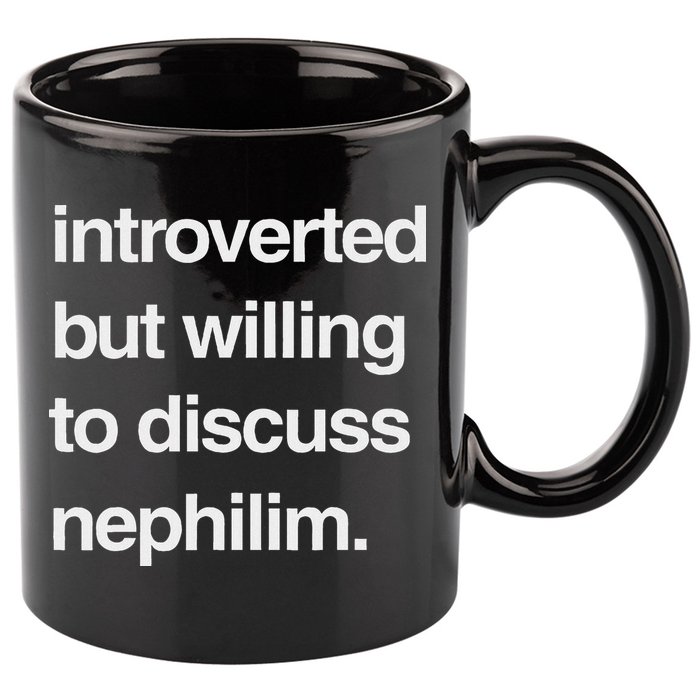 Introverted But Willing To Discuss Nephilim 11oz C Handle Ceramic Mug