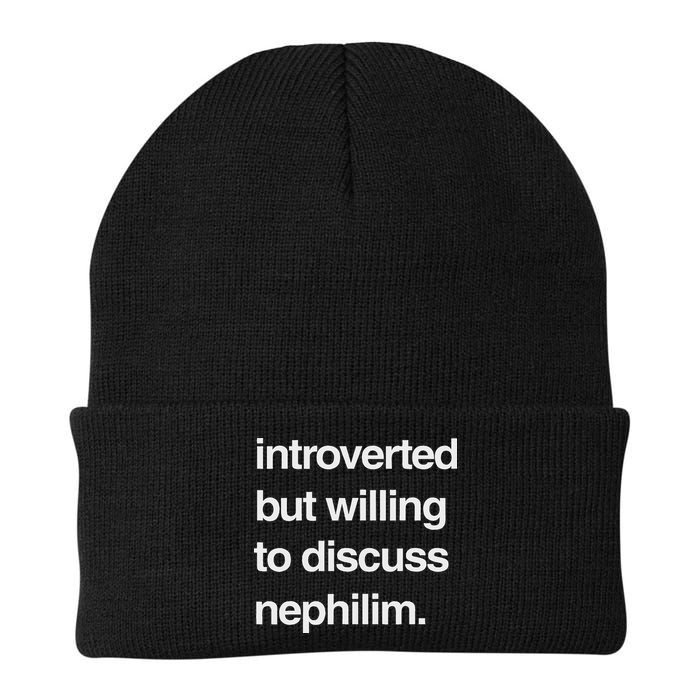 Introverted But Willing To Discuss Nephilim Knit Cap Winter Beanie