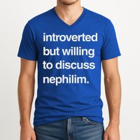 Introverted But Willing To Discuss Nephilim V-Neck T-Shirt