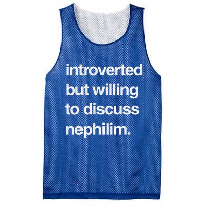 Introverted But Willing To Discuss Nephilim Mesh Reversible Basketball Jersey Tank