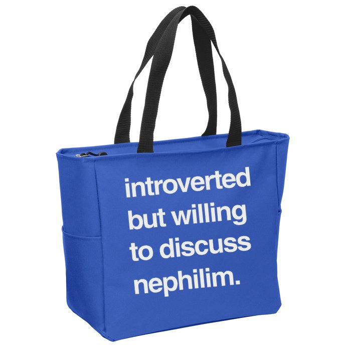 Introverted But Willing To Discuss Nephilim Zip Tote Bag