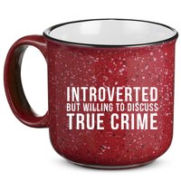 Introverted But Willing To Discuss True Crime 15oz Campfire Ceramic Mug