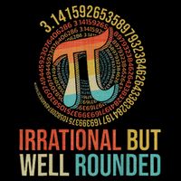 Irrational But Well Rounded Pi Digits Design Pi Day Math 7-Panel Snapback Hat
