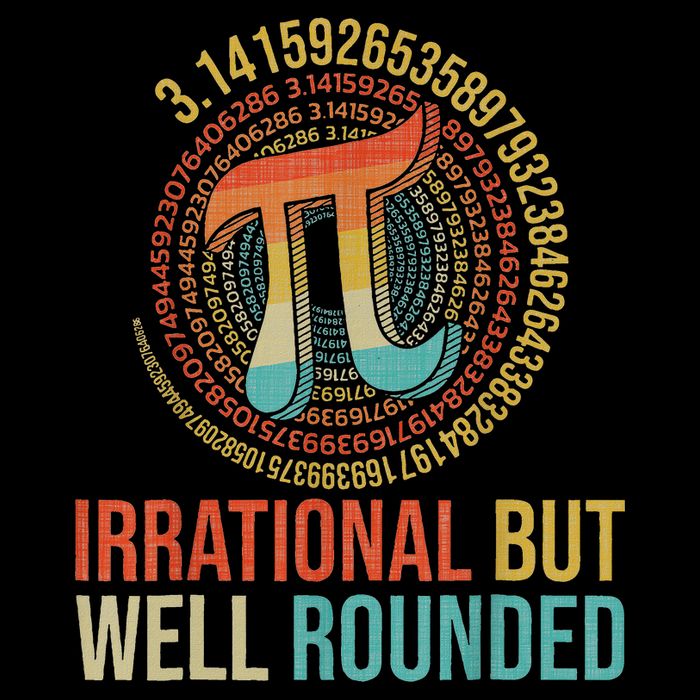 Irrational But Well Rounded Pi Digits Design Pi Day Math 7-Panel Snapback Hat