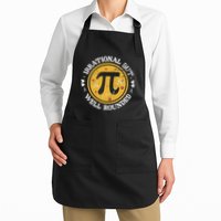 Irrational But Well Rounded Funny Math Teacher Pi Day Full-Length Apron With Pockets