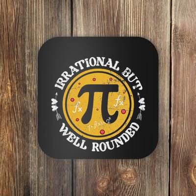Irrational But Well Rounded Funny Math Teacher Pi Day Coaster