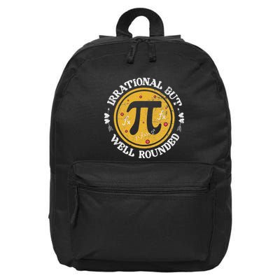 Irrational But Well Rounded Funny Math Teacher Pi Day 16 in Basic Backpack
