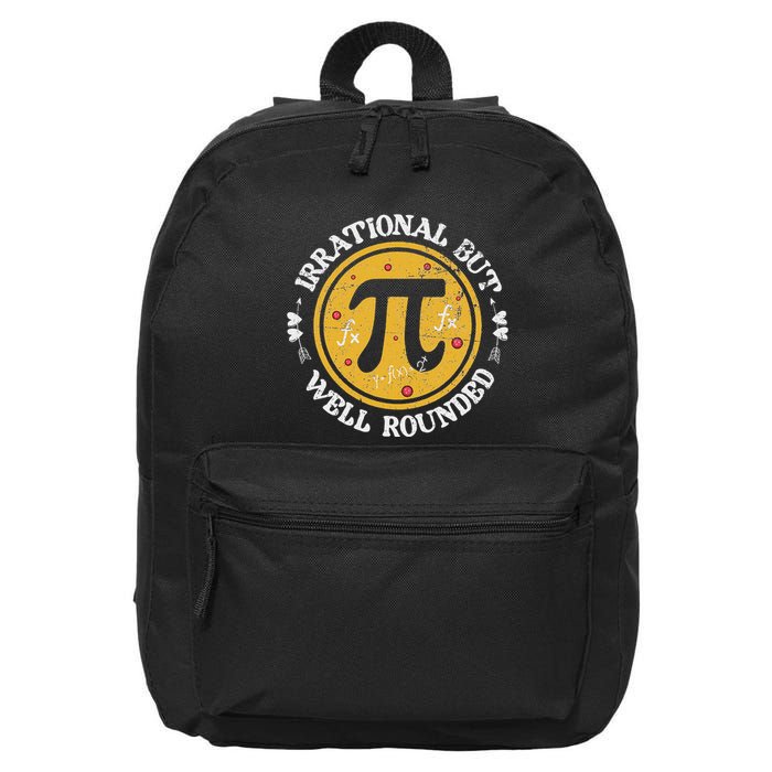 Irrational But Well Rounded Funny Math Teacher Pi Day 16 in Basic Backpack