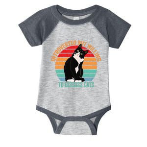 Introverted But Willing To Discuss Cats Lovers Black Cat Infant Baby Jersey Bodysuit