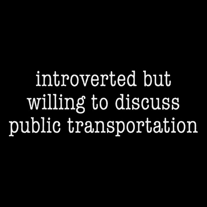 Introverted But Willing To Discuss Public Transportation Full-Length Apron With Pockets
