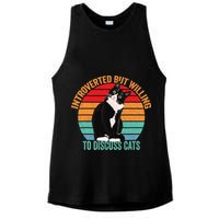Introverted But Willing To Discuss Cats Introverted Cat Ladies PosiCharge Tri-Blend Wicking Tank