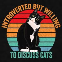 Introverted But Willing To Discuss Cats Introverted Cat Ladies PosiCharge Tri-Blend Wicking Tank