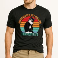 Introverted But Willing To Discuss Cats Introverted Cat Performance Shirt