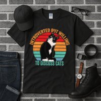 Introverted But Willing To Discuss Cats Introverted Cat Tall T-Shirt