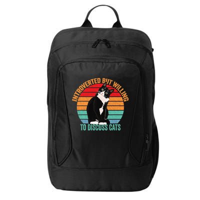 Introverted But Willing To Discuss Cats Introverted Cat City Backpack