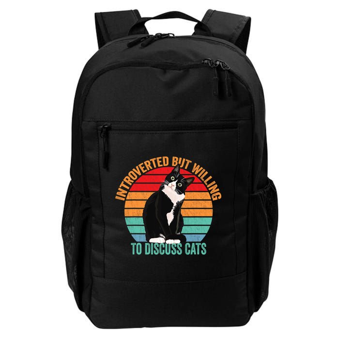 Introverted But Willing To Discuss Cats Introverted Cat Backpack