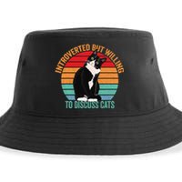 Introverted But Willing To Discuss Cats Introverted Cat Sustainable Bucket Hat