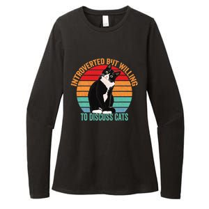 Introverted But Willing To Discuss Cats Introverted Cat Womens CVC Long Sleeve Shirt