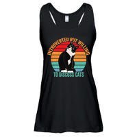 Introverted But Willing To Discuss Cats Introverted Cat Ladies Essential Flowy Tank