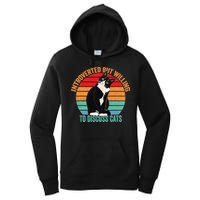 Introverted But Willing To Discuss Cats Introverted Cat Women's Pullover Hoodie