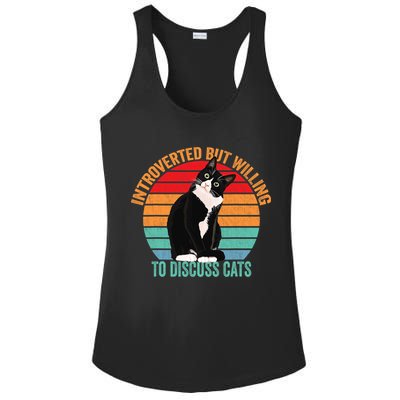 Introverted But Willing To Discuss Cats Introverted Cat Ladies PosiCharge Competitor Racerback Tank