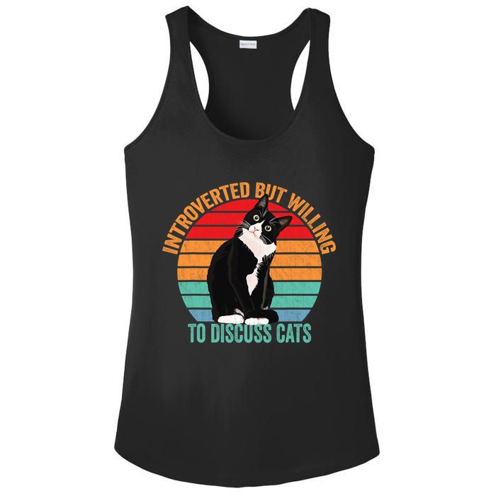 Introverted But Willing To Discuss Cats Introverted Cat Ladies PosiCharge Competitor Racerback Tank