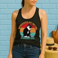 Introverted But Willing To Discuss Cats Introverted Cat Womens Tank Top