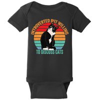 Introverted But Willing To Discuss Cats Introverted Cat Baby Bodysuit