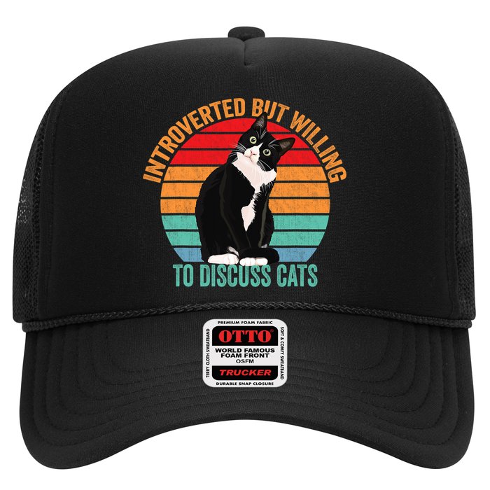 Introverted But Willing To Discuss Cats Introverted Cat Trucker Hat