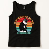 Introverted But Willing To Discuss Cats Introverted Cat Tank Top