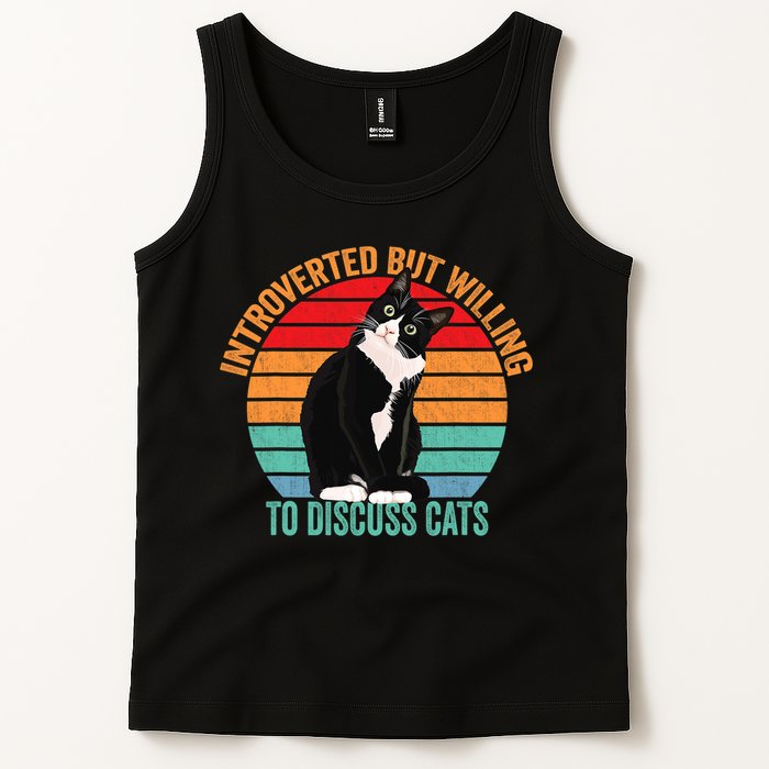 Introverted But Willing To Discuss Cats Introverted Cat Tank Top