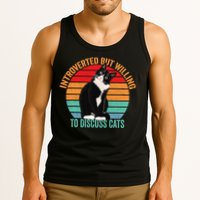 Introverted But Willing To Discuss Cats Introverted Cat Tank Top
