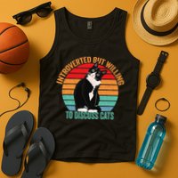 Introverted But Willing To Discuss Cats Introverted Cat Tank Top
