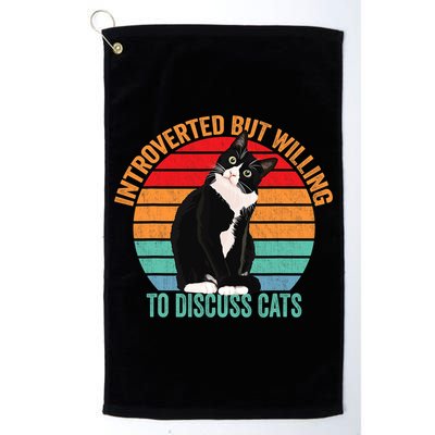 Introverted But Willing To Discuss Cats Introverted Cat Golf Towel