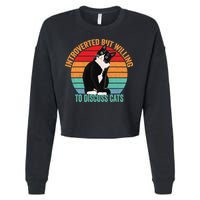 Introverted But Willing To Discuss Cats Introverted Cat Cropped Pullover Crew