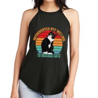 Introverted But Willing To Discuss Cats Introverted Cat Women's Perfect Tri Rocker Tank