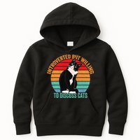 Introverted But Willing To Discuss Cats Introverted Cat Kids Hoodie