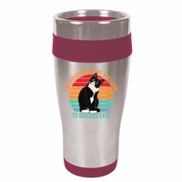 Introverted But Willing To Discuss Cats Introverted Cat 16oz Travel Tumbler