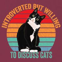 Introverted But Willing To Discuss Cats Introverted Cat 16oz Travel Tumbler