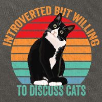 Introverted But Willing To Discuss Cats Introverted Cat Cotton Canvas Backpack