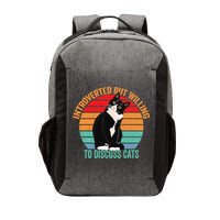Introverted But Willing To Discuss Cats Introverted Cat Vector Backpack