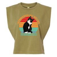 Introverted But Willing To Discuss Cats Introverted Cat Garment-Dyed Women's Muscle Tee
