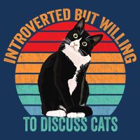 Introverted But Willing To Discuss Cats Introverted Cat Infant Baby Jersey Bodysuit